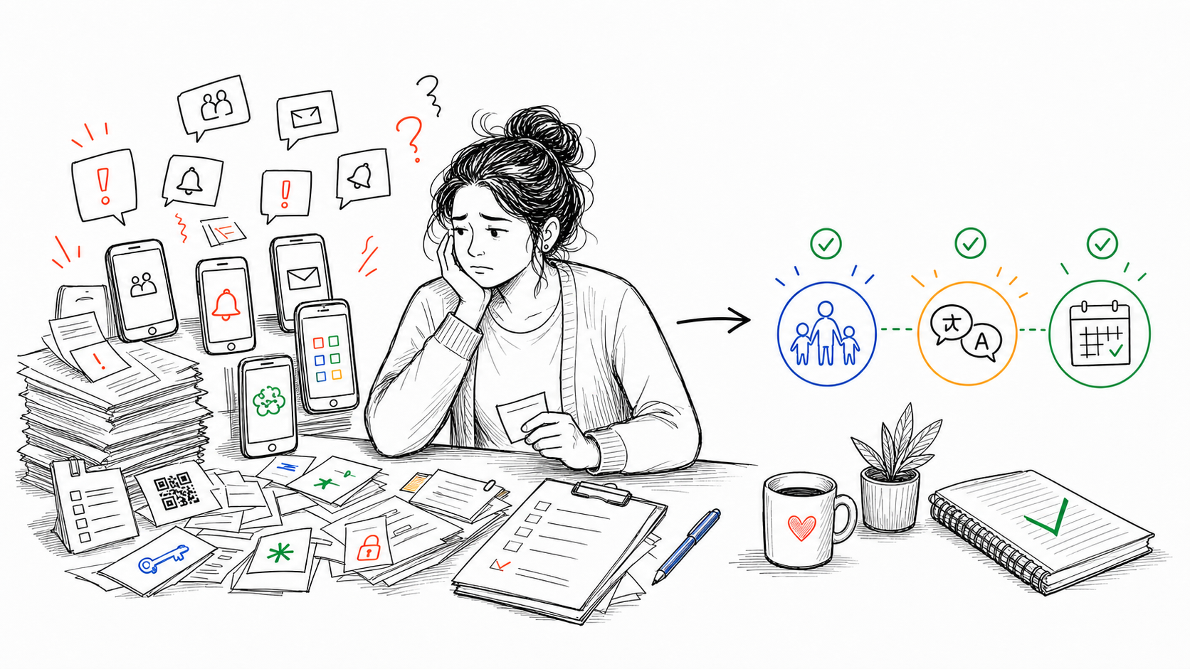 A teacher sorting through parent communication app overload to find one practical way to reach families and keep a dated record